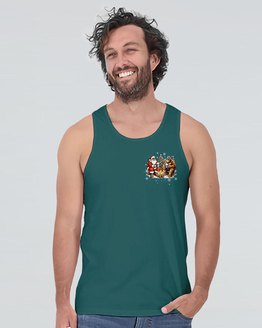 MAKING MEMORIES ONE CAMPFIRE AT A TIME BIGFOOT CHRISTMAS ALL OVER PRINT - TLTW1711251
