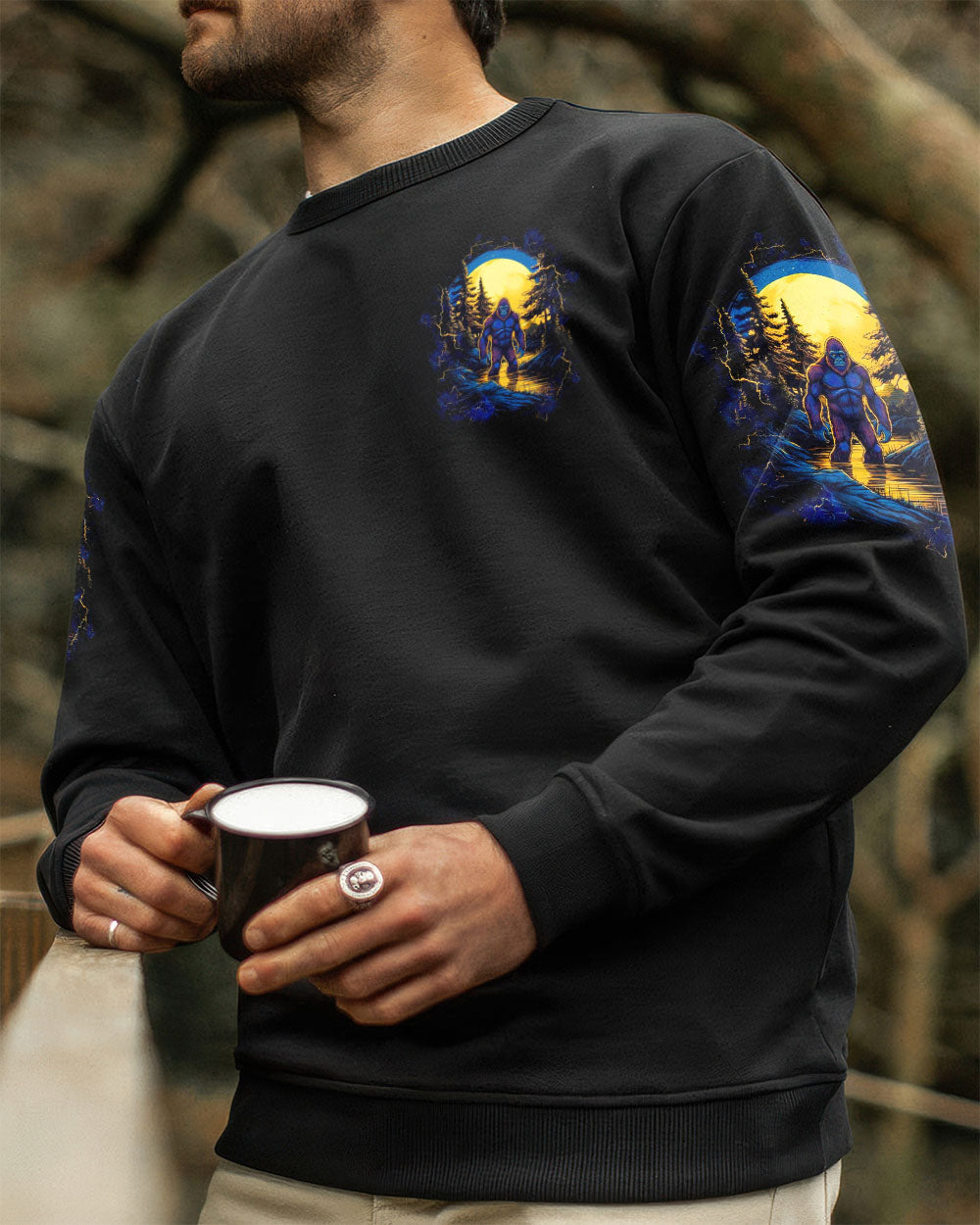 HELLO DARKNESS MY OLD FRIEND BIGFOOT ALL OVER PRINT - TLTW1711252