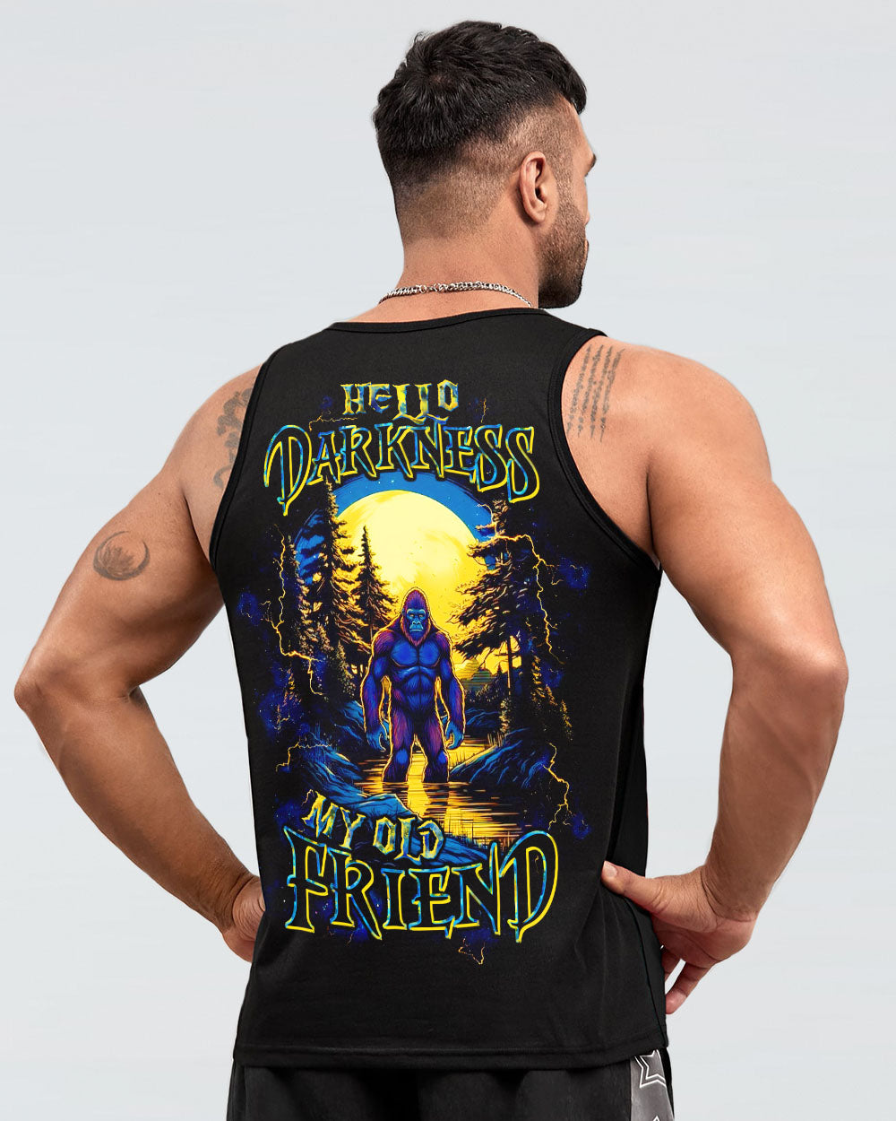 HELLO DARKNESS MY OLD FRIEND BIGFOOT ALL OVER PRINT - TLTW1711252