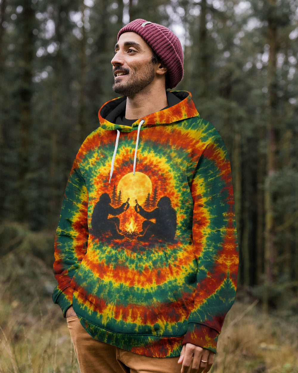 BIGFOOT UNDER MOON SWIRL ALL OVER PRINT - TLTW1812253