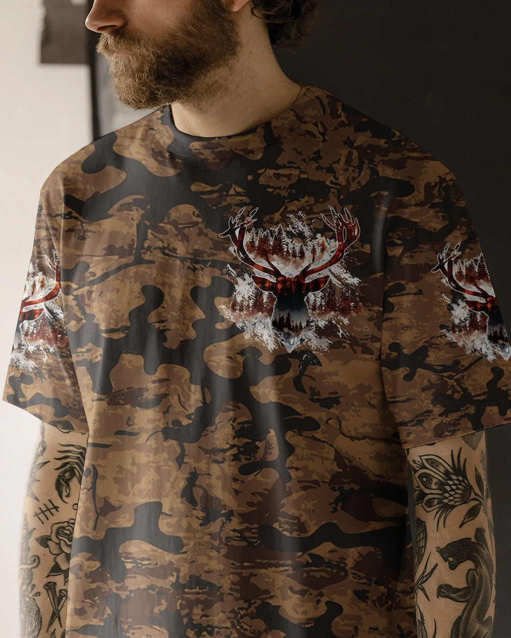 THE CLOSER I GET TO NATURE DEER HUNTING ALL OVER PRINT -  TLTW1911244