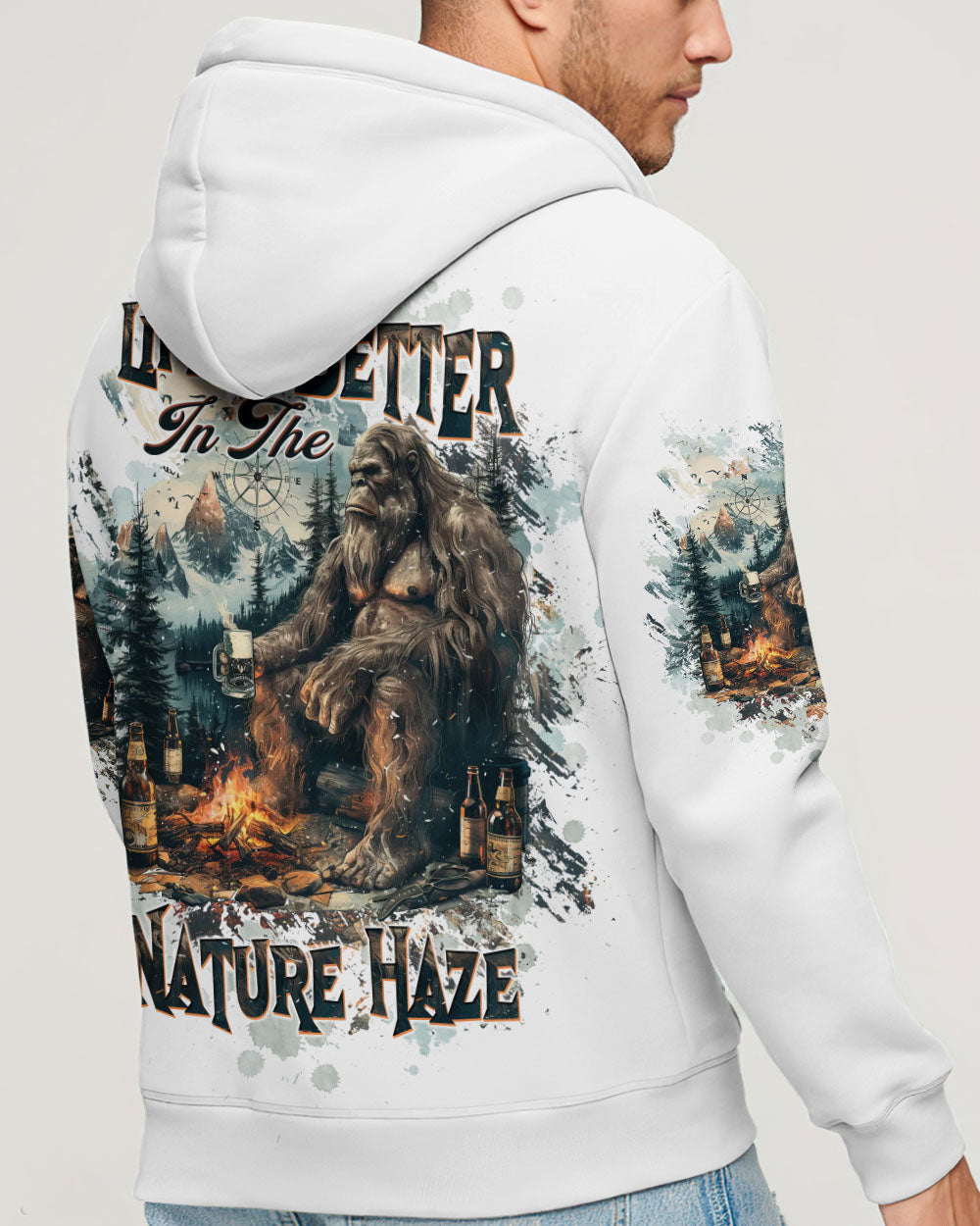 LIFE IS BETTER IN THE NATURE HAZE BIGFOOT ALL OVER PRINT - TLTW2011243