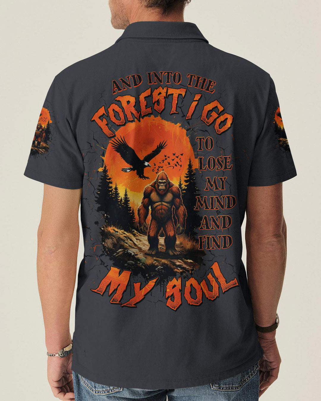 AND INTO THE FOREST I GO BIGFOOT ALL OVER PRINT - TLTW2011254