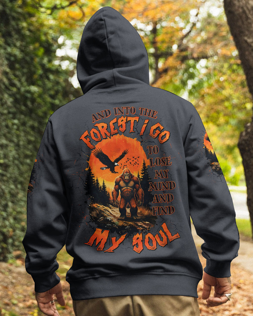 AND INTO THE FOREST I GO BIGFOOT ALL OVER PRINT - TLTW2011254