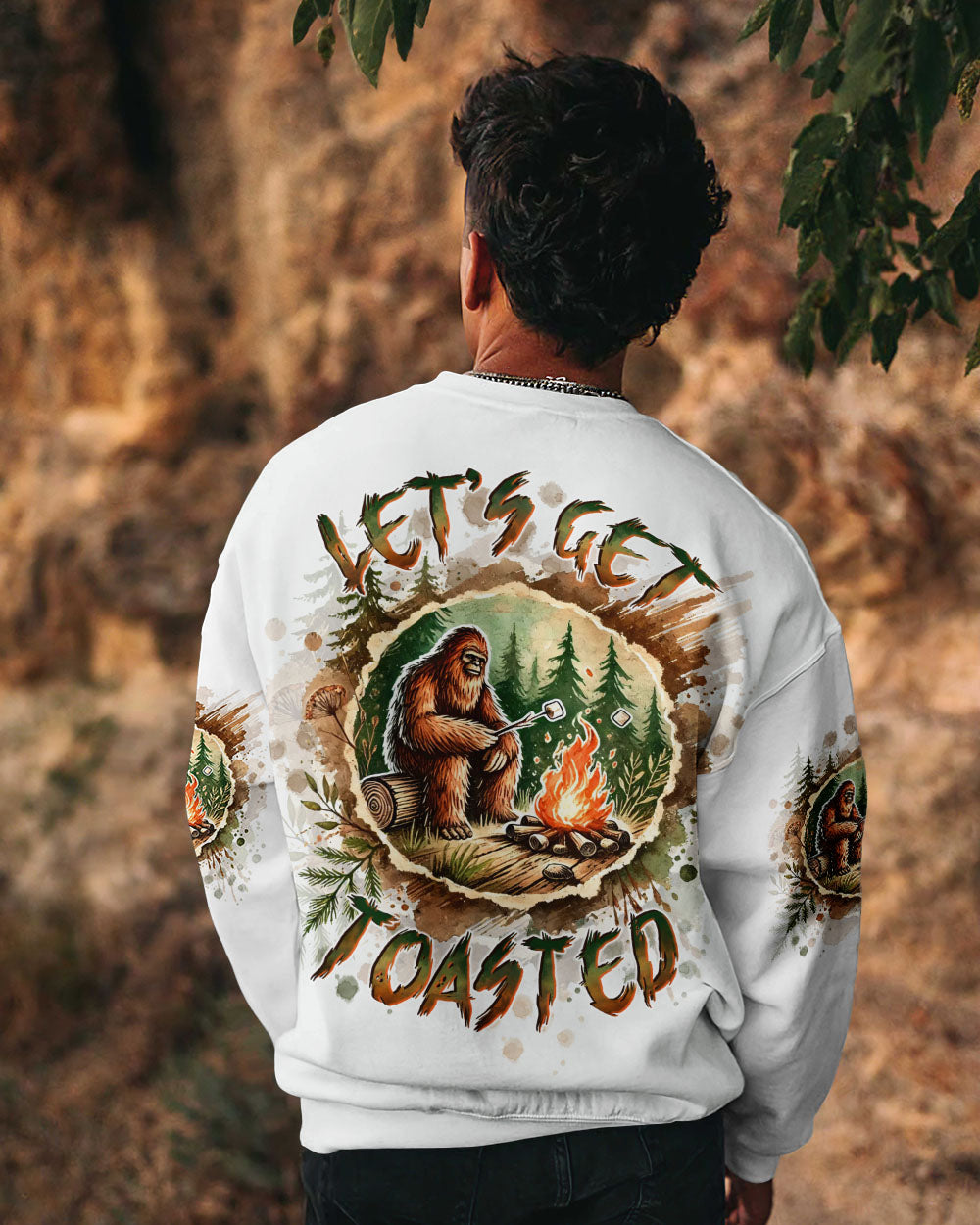 LET'S GET TOASTED BIGFOOT ALL OVER PRINT - TLTW2211244