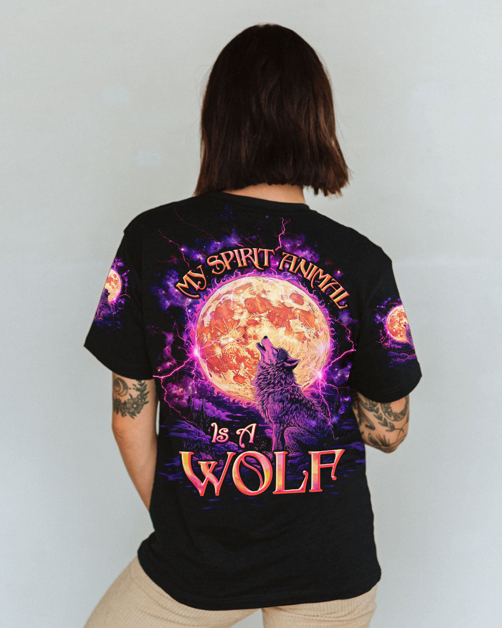 MY SPIRIT ANIMAL IS A WOLF ALL OVER PRINT  - TLTW2403253