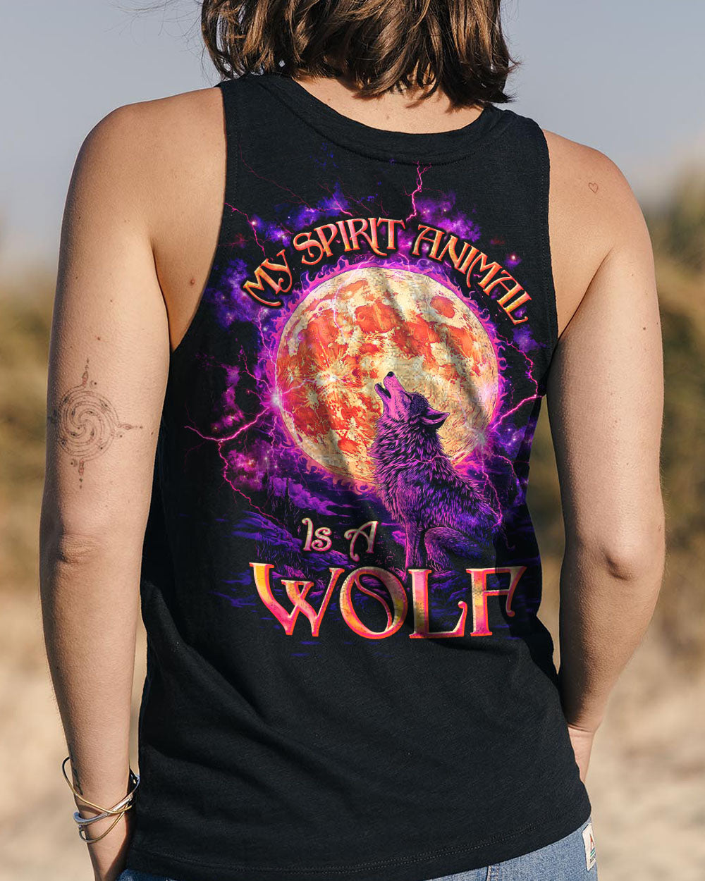 MY SPIRIT ANIMAL IS A WOLF ALL OVER PRINT  - TLTW2403253