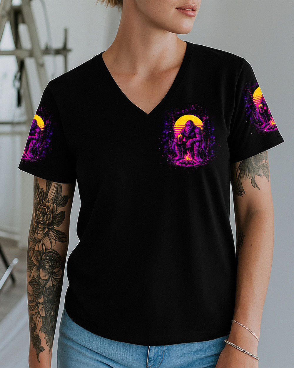 HELLO DARKNESS MY OLD FRIEND BIGFOOT ALL OVER PRINT - TLTW2410252