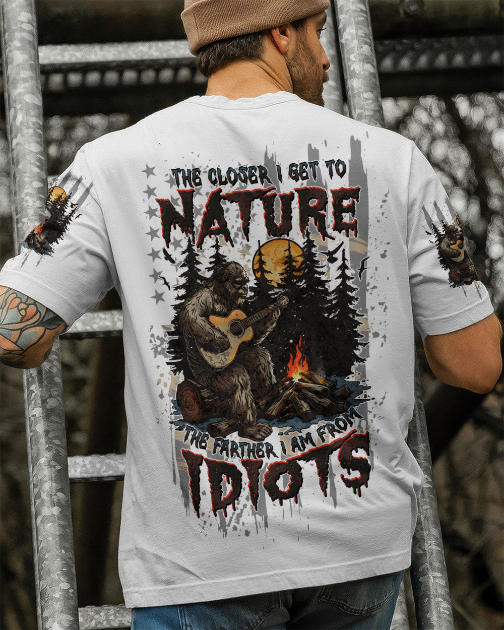 THE CLOSER I GET TO NATURE BIGFOOT ALL OVER PRINT - TLTW2511251