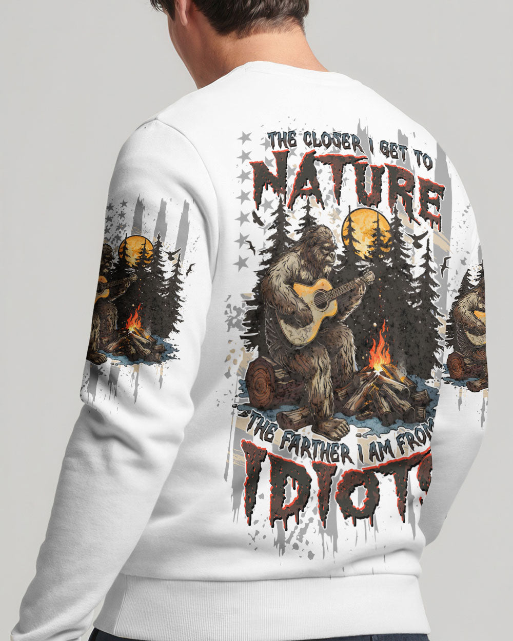 THE CLOSER I GET TO NATURE BIGFOOT ALL OVER PRINT - TLTW2511251