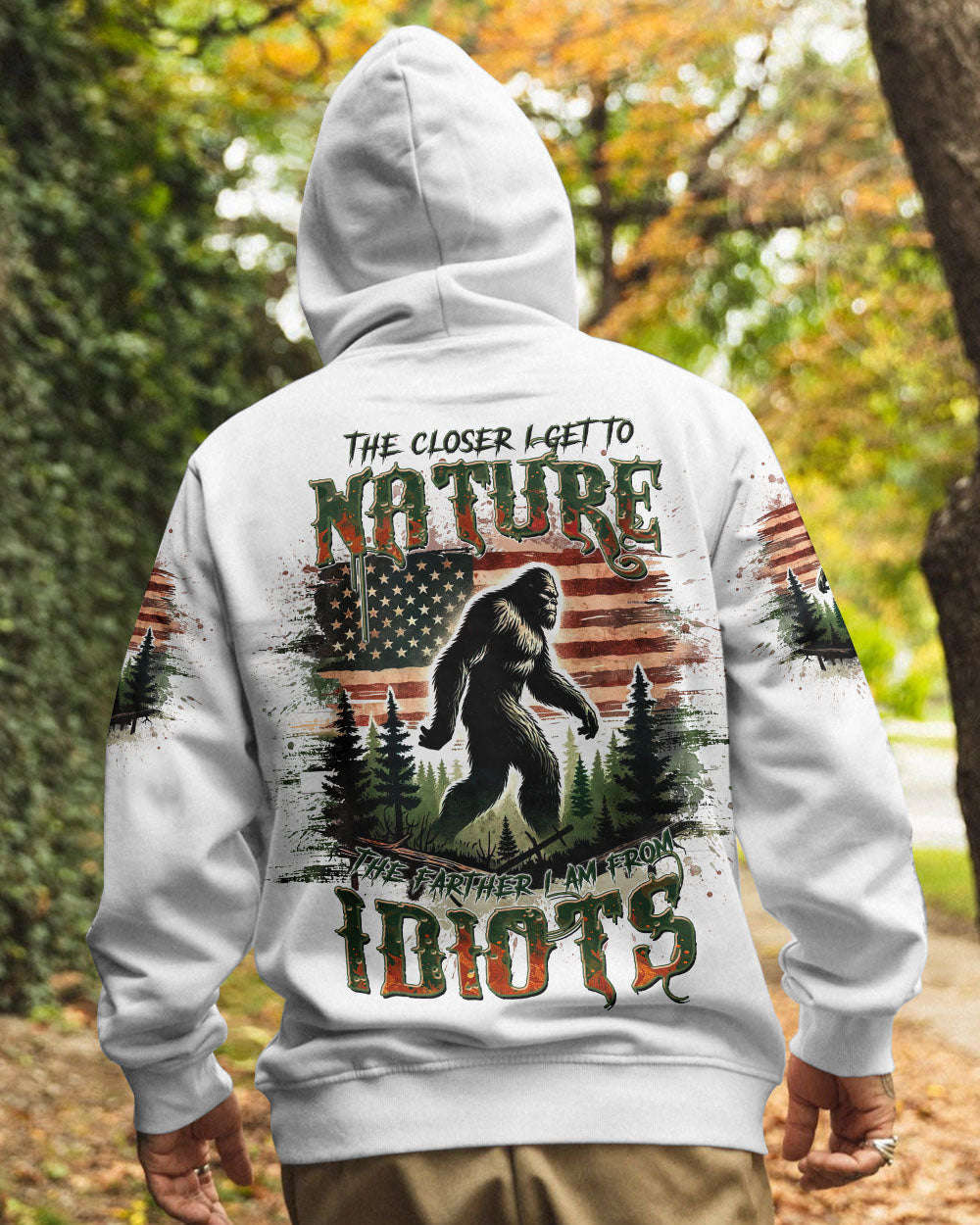 THE CLOSER I GET TO NATURE BIGFOOT ALL OVER PRINT  - TLTW2802253