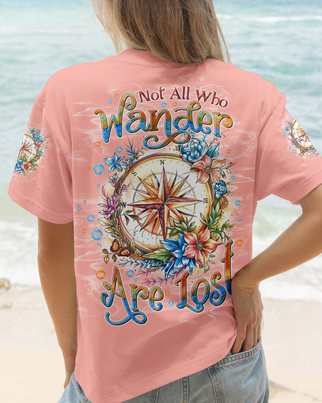 NOT ALL WHO WANDER ARE LOST COMPASS ALL OVER PRINT - TLTW3103255