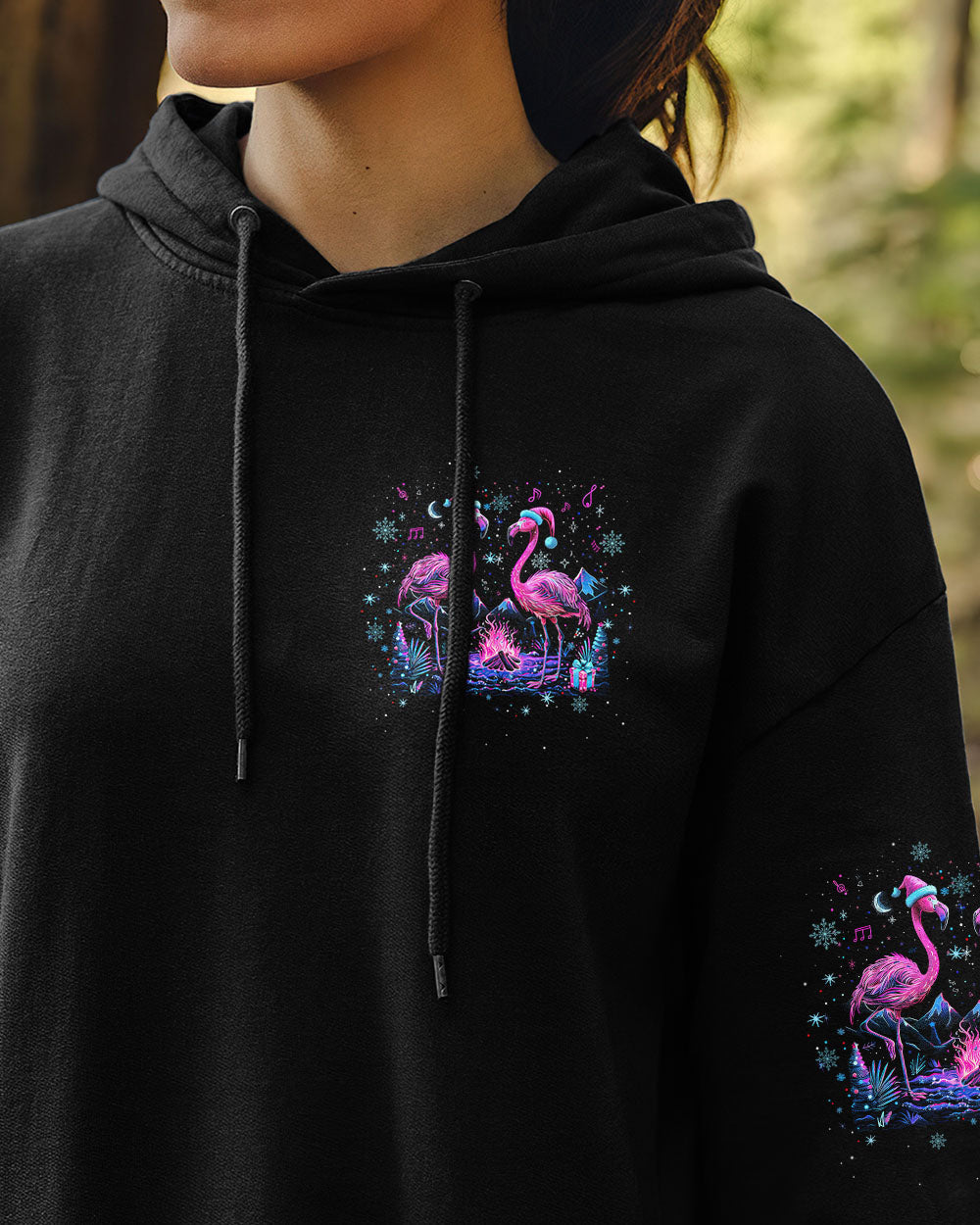 MAKING MEMORIES ONE CAMPFIRE AT A TIME FLAMINGO CHRISTMAS  ALL OVER PRINT - TLTW3110245