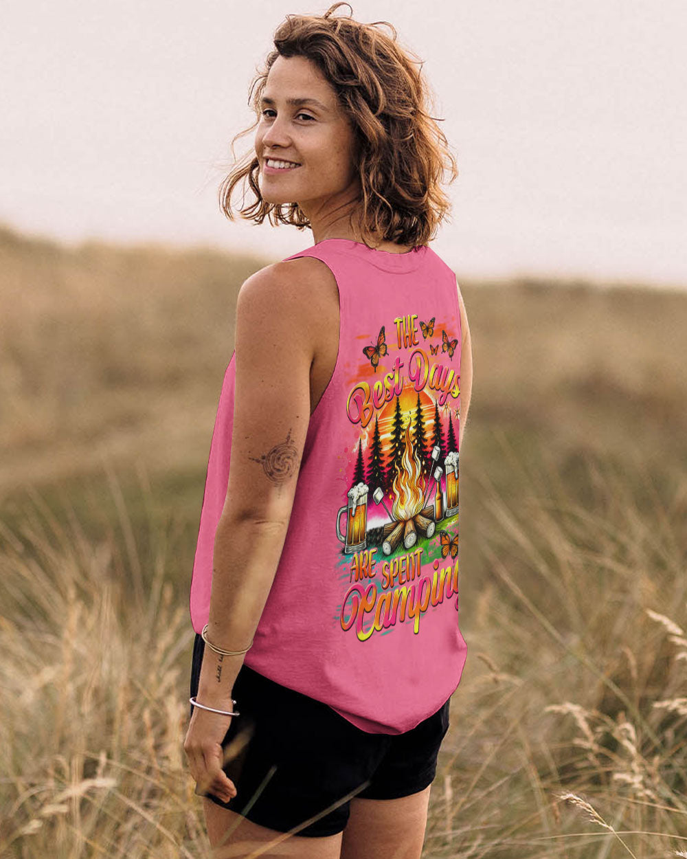 THE BEST DAYS ARE SPENT CAMPING ALL OVER PRINT - TYHI2207243
