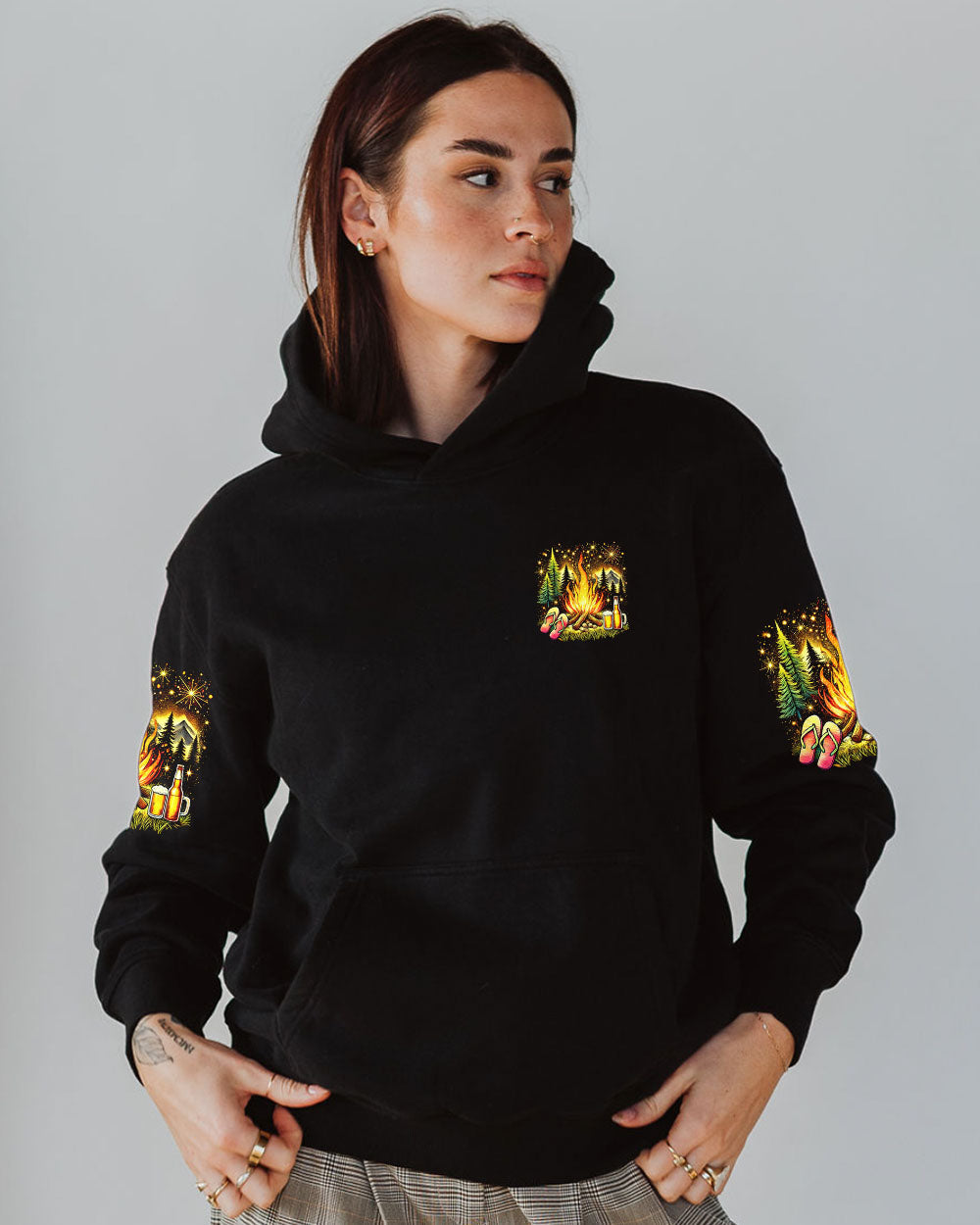 I'M A FLIP FLOPS AND A CAMPING KINDA GIRL ALL OVER PRINT - TYHI2507241