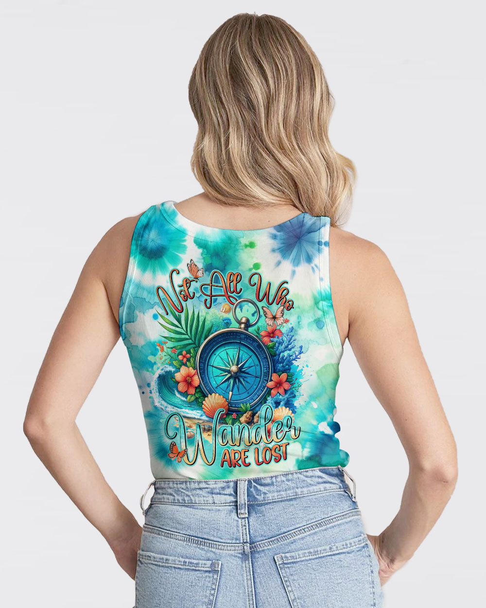 NOT ALL WHO WANDER ARE LOST TIE DYE ALL OVER PRINT - TYHI2705241