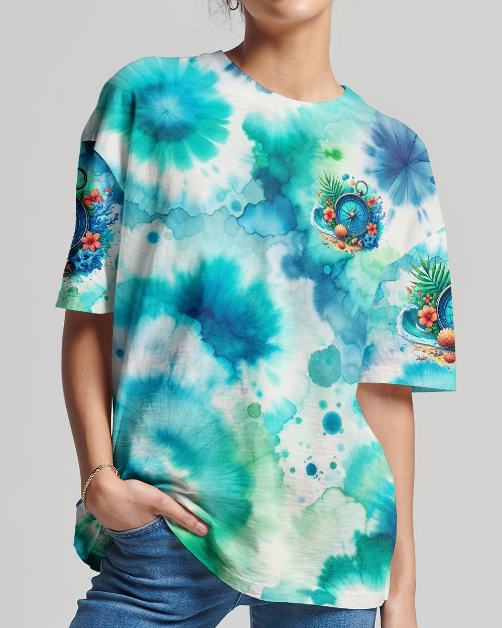 NOT ALL WHO WANDER ARE LOST TIE DYE ALL OVER PRINT - TYHI2705241