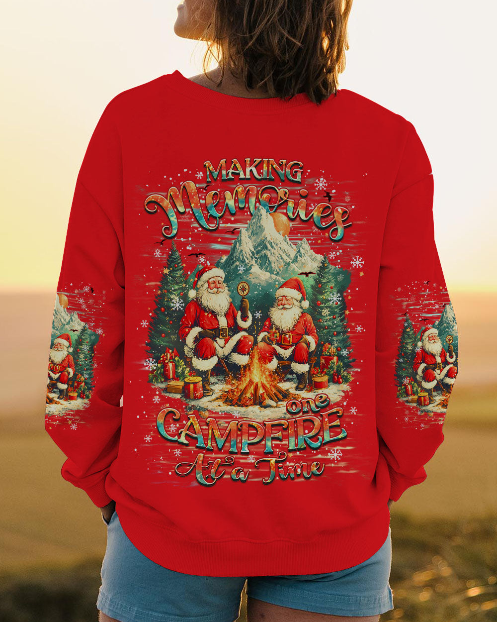 MAKING MEMORIES ONE CAMPFIRE AT A TIME CHRISTMAS ALL OVER PRINT - TYHN1211249