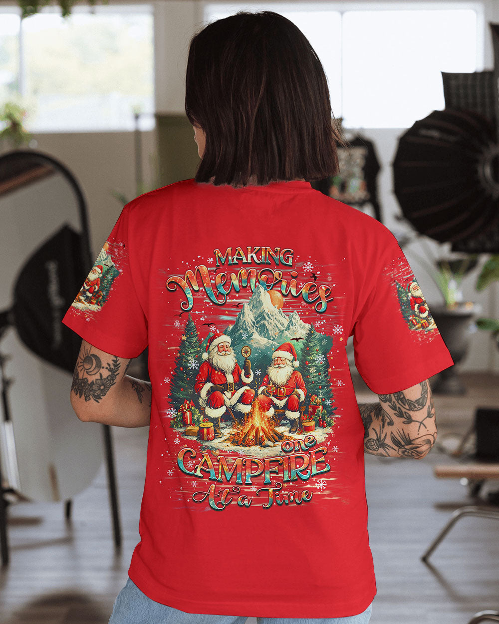 MAKING MEMORIES ONE CAMPFIRE AT A TIME CHRISTMAS ALL OVER PRINT - TYHN1211249