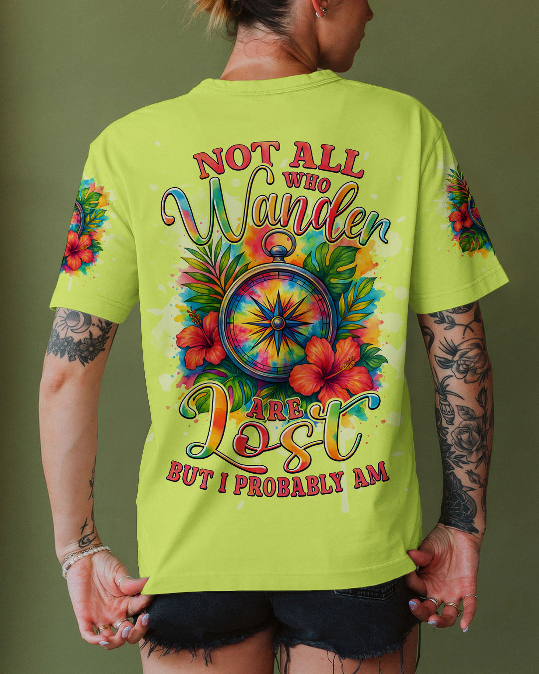 NOT ALL WHO WANDER ARE LOST COMPASS ALL OVER PRINT - TYPQ0707252