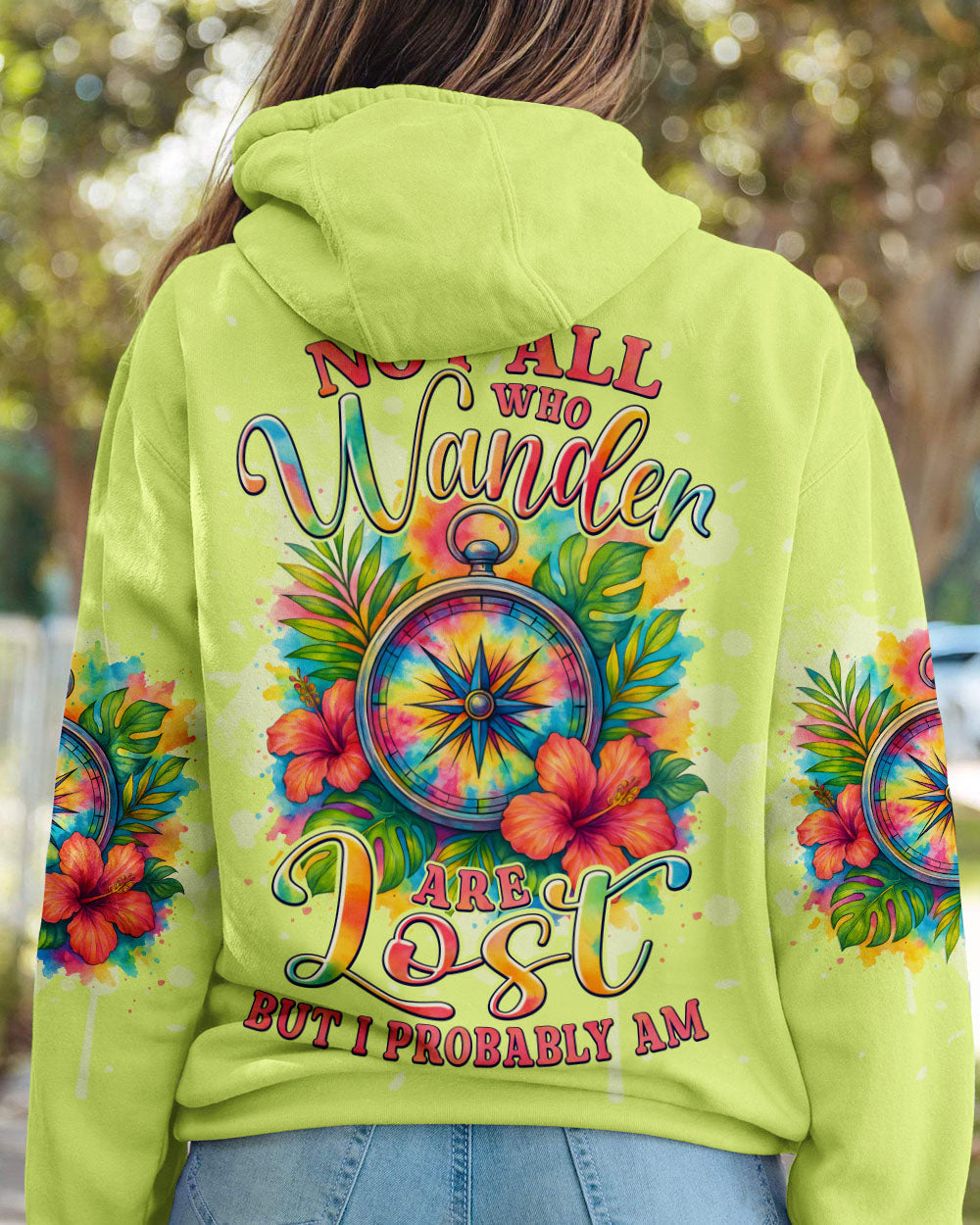 NOT ALL WHO WANDER ARE LOST COMPASS ALL OVER PRINT - TYPQ0707252