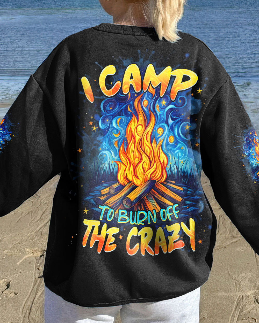 I CAMP TO BURN OFF THE CRAZY CAMPFIRE ALL OVER PRINT - TYPQ1308252