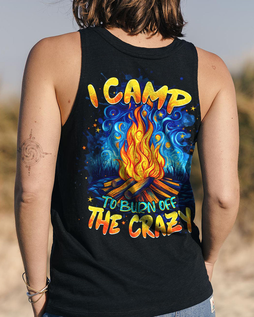 I CAMP TO BURN OFF THE CRAZY CAMPFIRE ALL OVER PRINT - TYPQ1308252