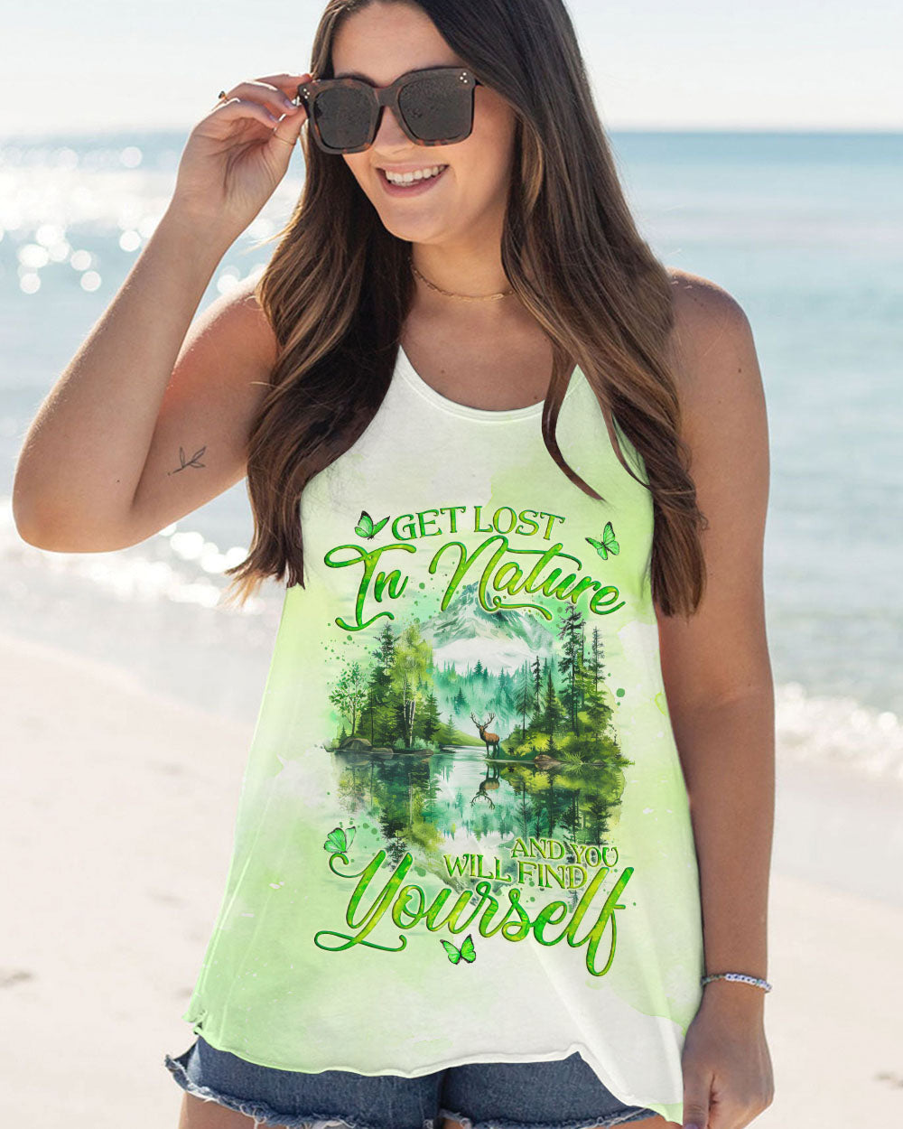GET LOST IN NATURE AND FIND YOURSELF COMPASS ALL OVER PRINT - TYQY0110244