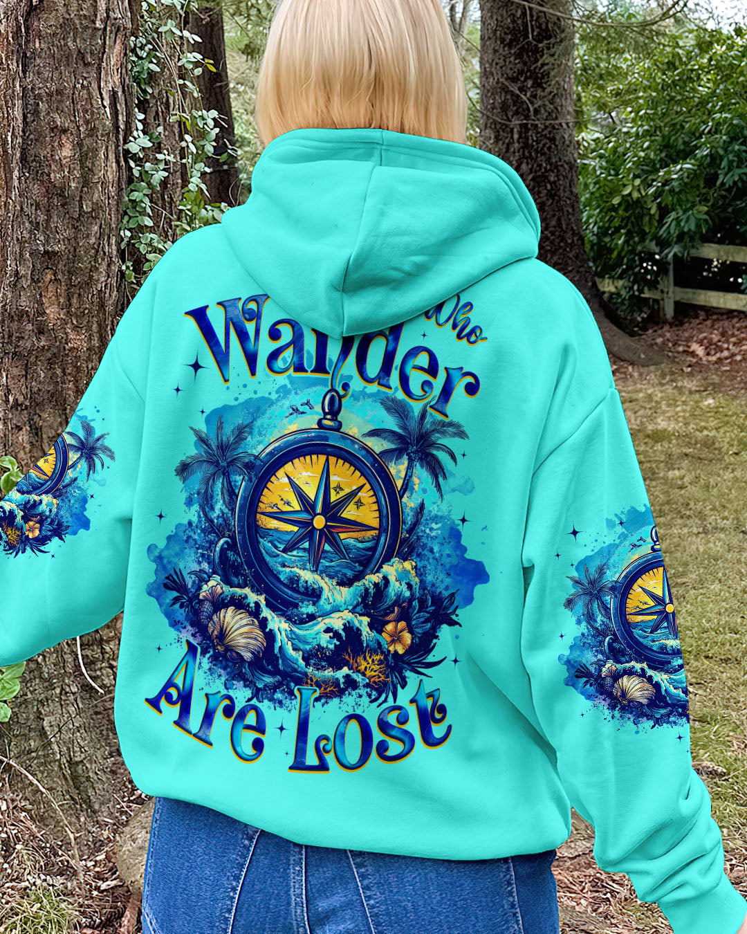 NOT ALL WHO WANDER ARE LOST COMPASS ALL OVER PRINT - TYQY0404254