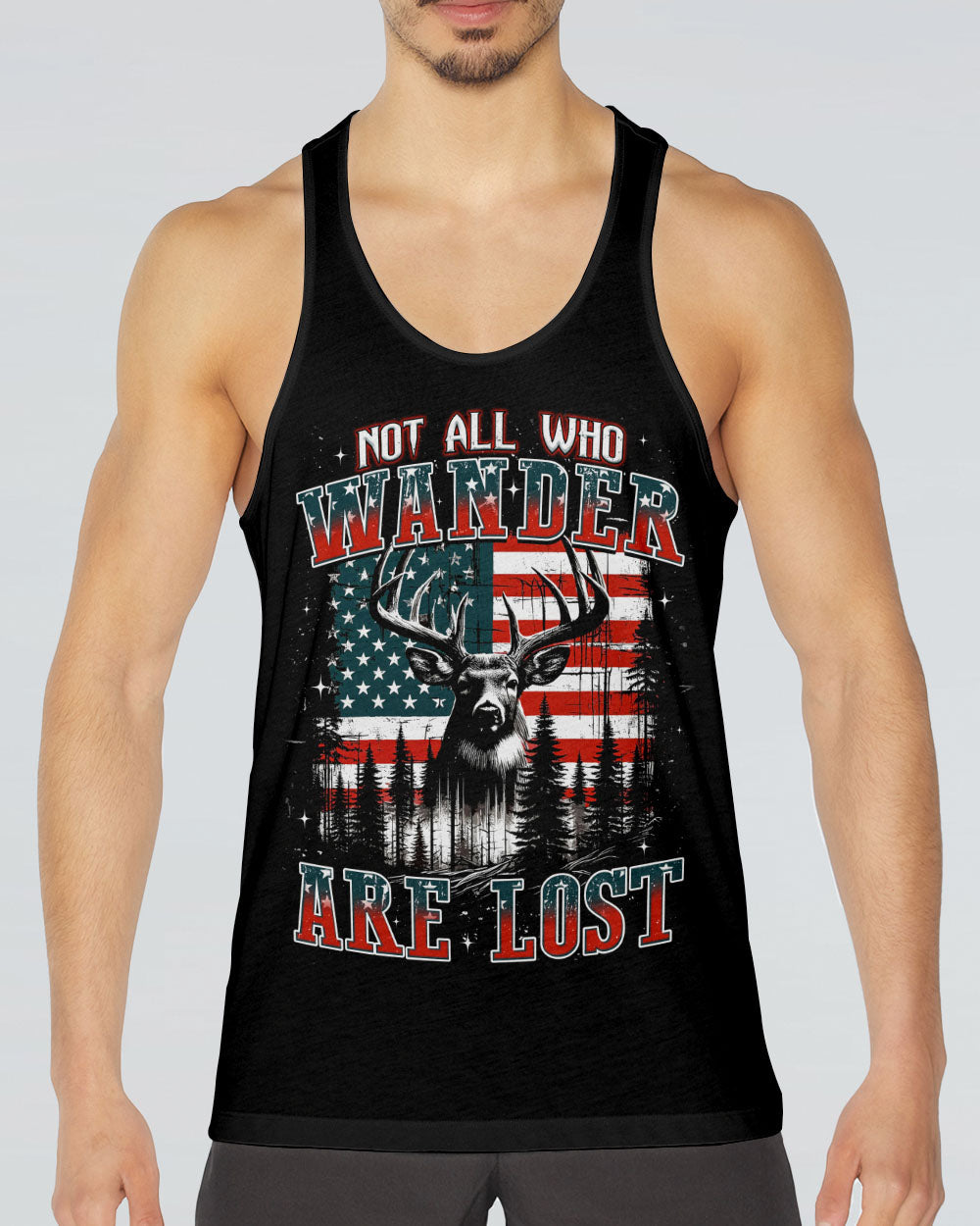 NOT ALL WHO WANDER ARE LOST DEER ALL OVER PRINT - TYQY0911243