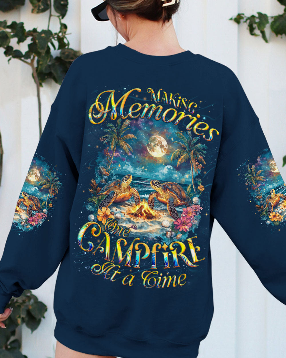 MAKING MEMORIES ONE CAMPFIRE AT A TIME TURTLES ALL OVER PRINT - TYQY0912241