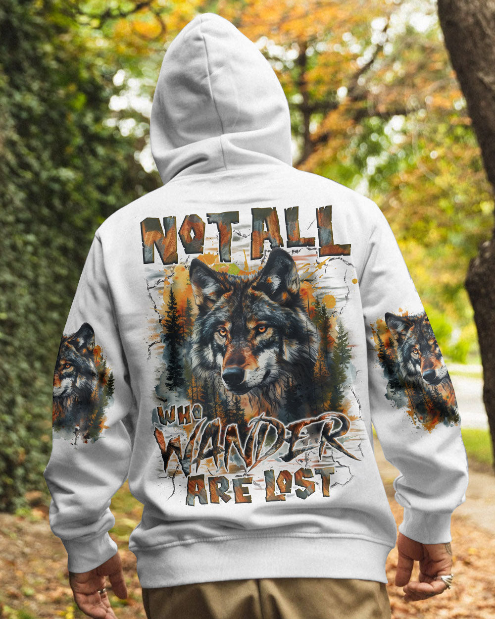 NOT ALL WHO WANDER ARE LOST WOLF ALL OVER PRINT - TYQY1009241