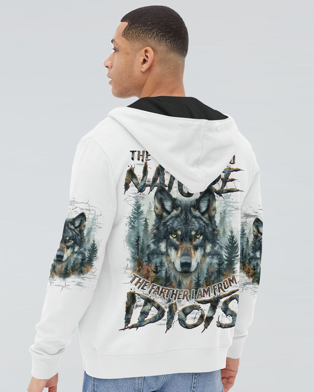 THE CLOSER I GET TO NATURE WOLF ALL OVER PRINT - TYQY1109242