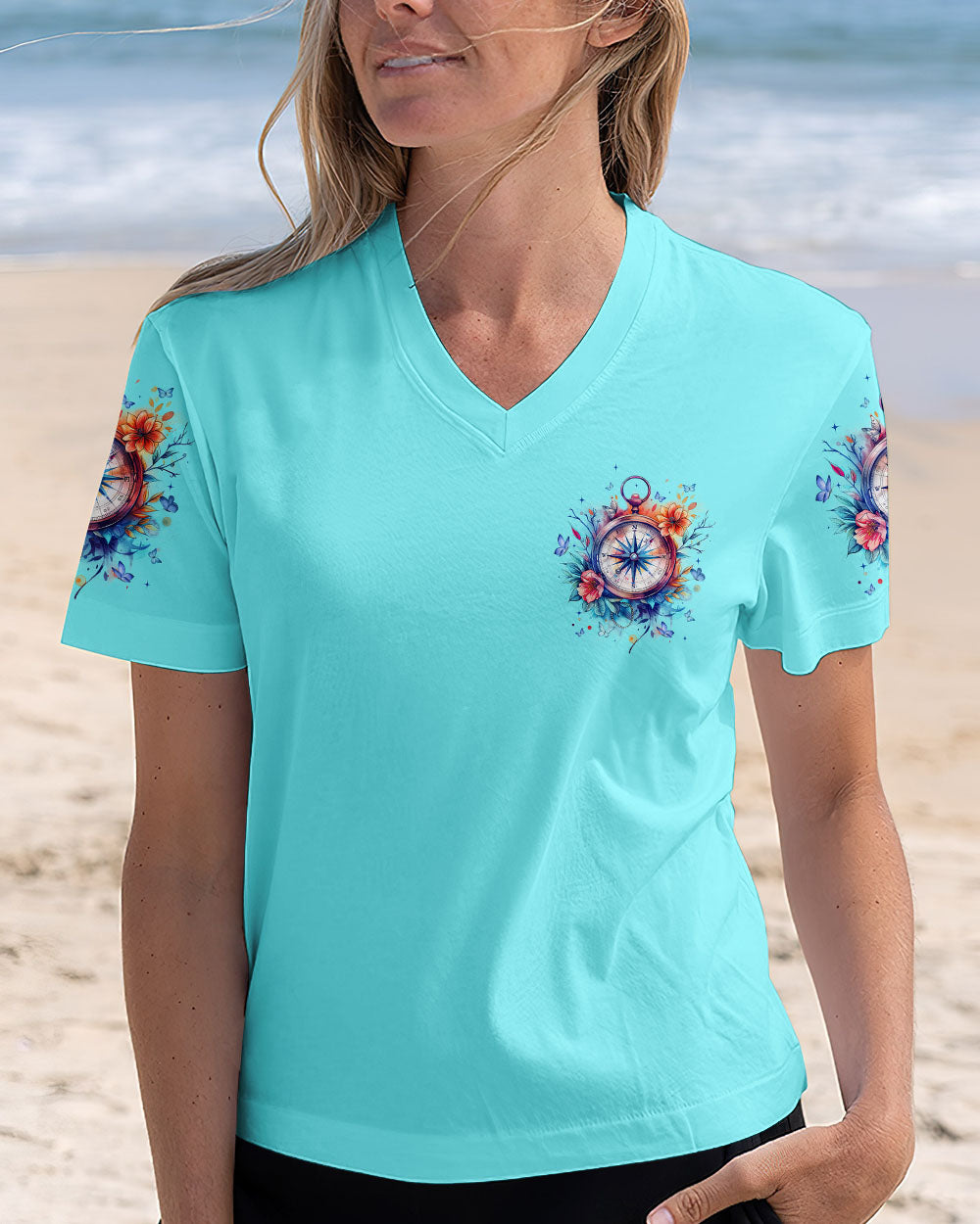 WANDER OFTEN WONDER ALWAYS COMPASS ALL OVER PRINT - TYQY1203253