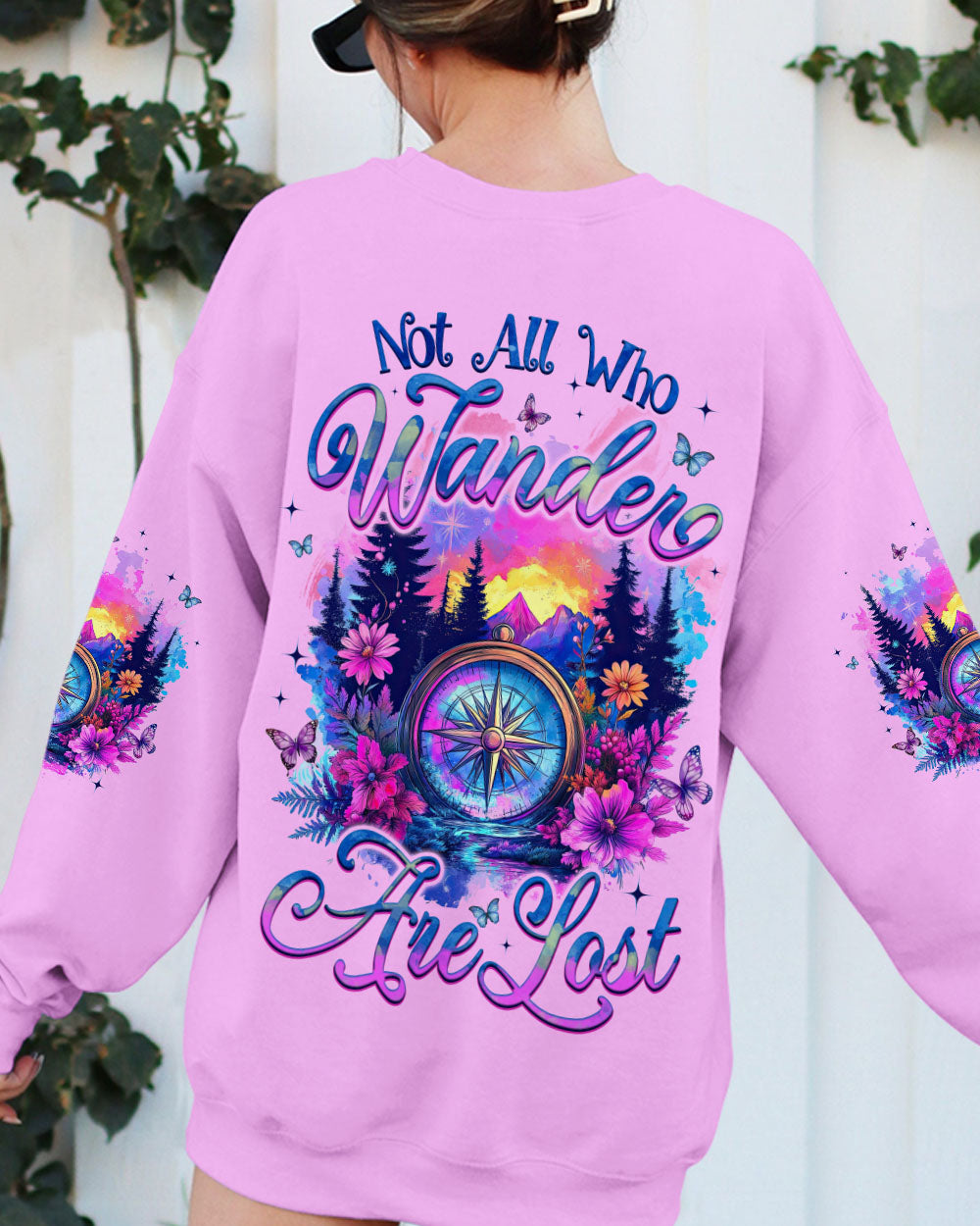 NOT ALL WHO WANDER ARE LOST COMPASS ALL OVER PRINT - TYQY1606254