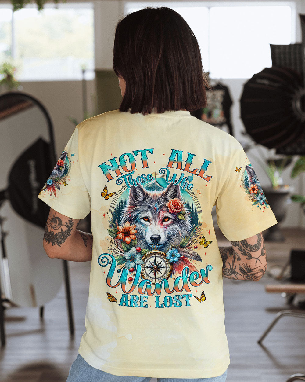 NOT ALL THOSE WHO WANDER ARE LOST WOLF ALL OVER PRINT - TYQY1710244