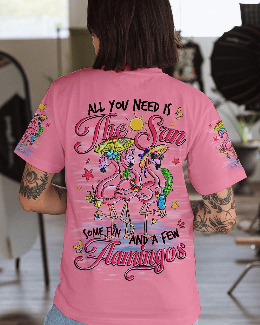 ALL YOU NEED FLAMINGO ALL OVER PRINT - TYQY1804253