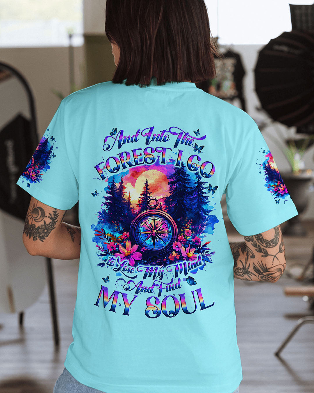 AND INTO THE FOREST I GO COMPASS ALL OVER PRINT - TYQY1906251