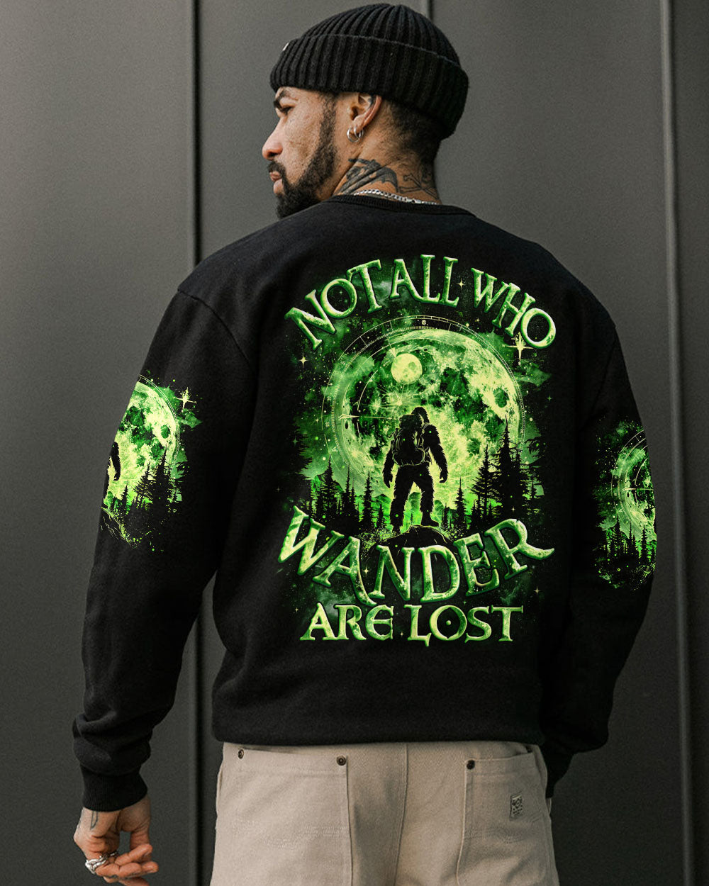 NOT ALL WHO WANDER ARE LOST BIGFOOT ALL OVER PRINT - TYQY2001253