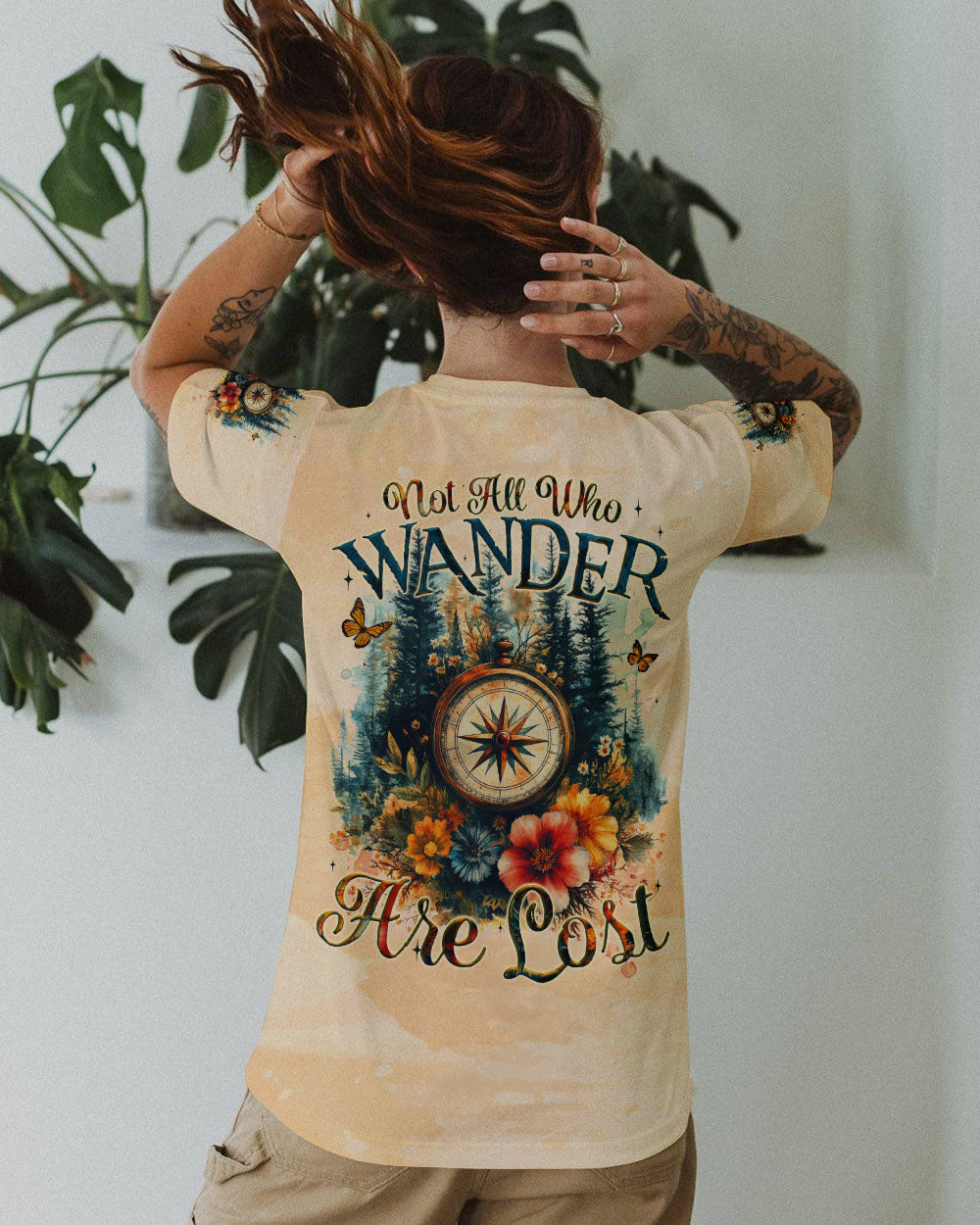 NOT ALL WHO WANDER ARE LOST COMPASS ALL OVER PRINT - TYQY2009242