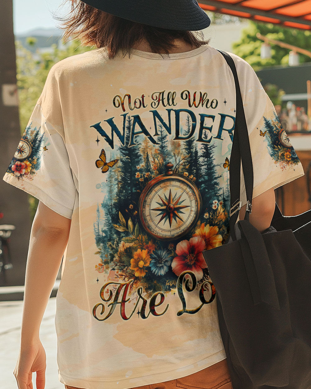 NOT ALL WHO WANDER ARE LOST COMPASS ALL OVER PRINT - TYQY2009242