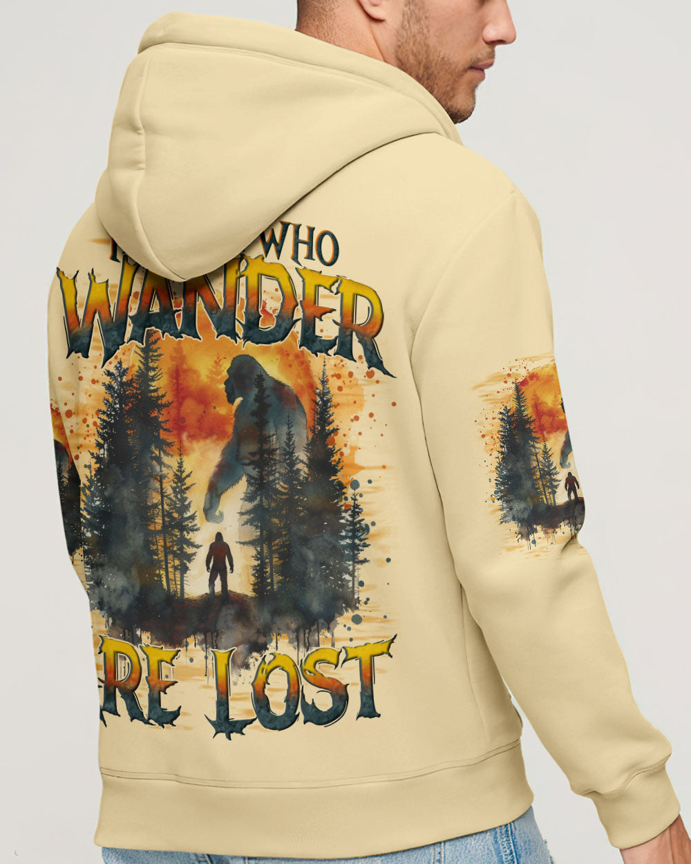 NOT ALL WHO WANDER ARE LOST BIGFOOT ALL OVER PRINT - TYQY2310242