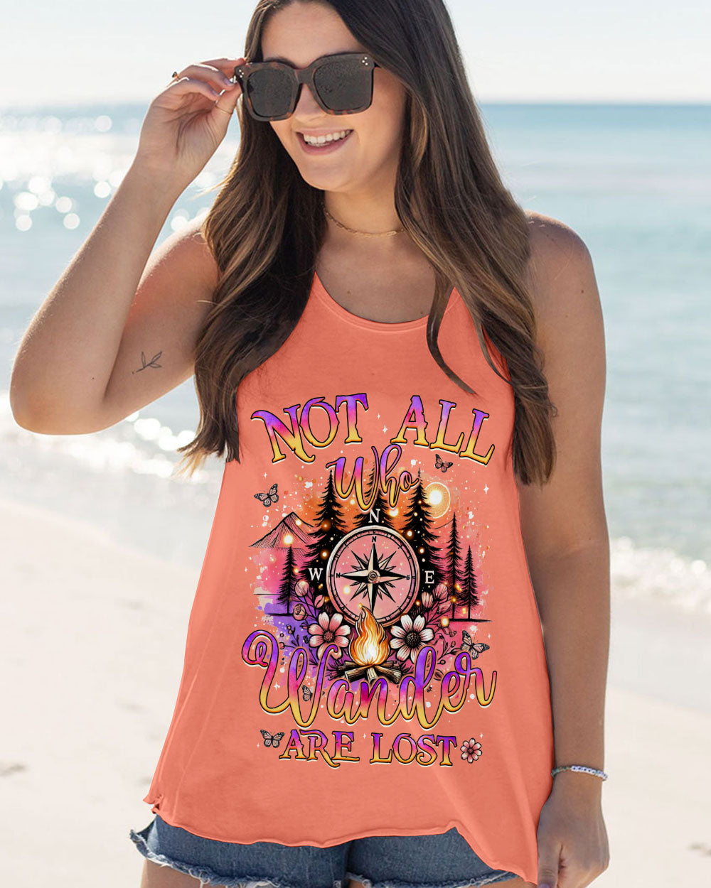 NOT ALL WHO WANDER ARE LOST COMPASS ALL OVER PRINT - TYQY2506244