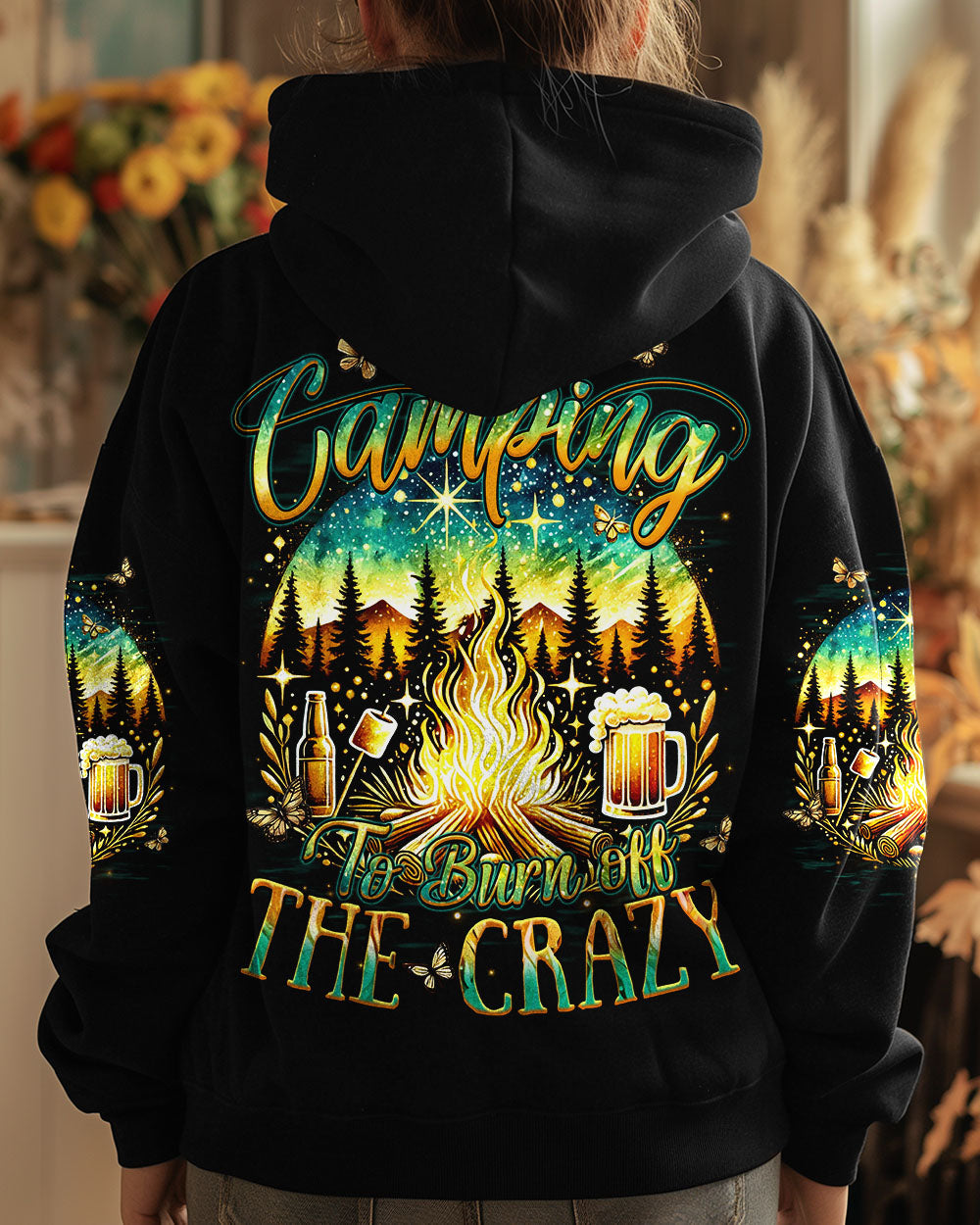 CAMPING TO BURN OFF THE CRAZY ALL OVER PRINT - TYQY2708241