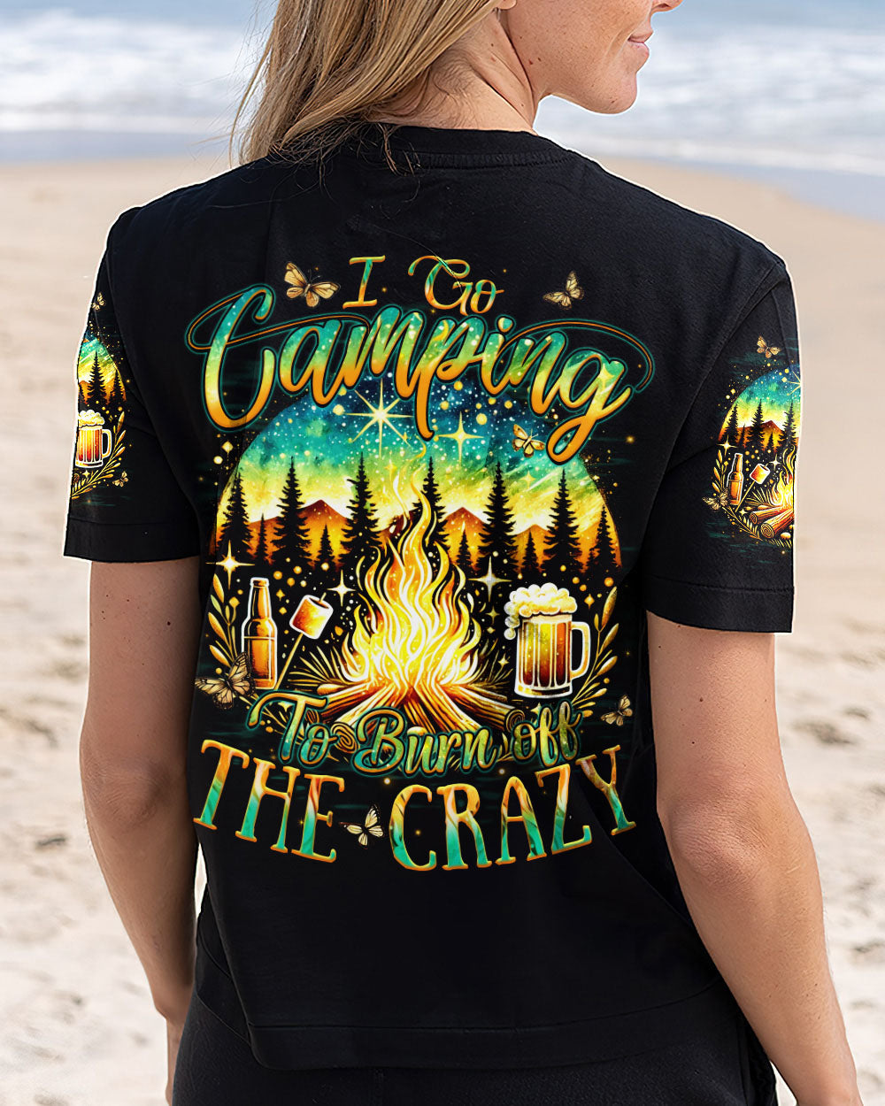 CAMPING TO BURN OFF THE CRAZY ALL OVER PRINT - TYQY2708241