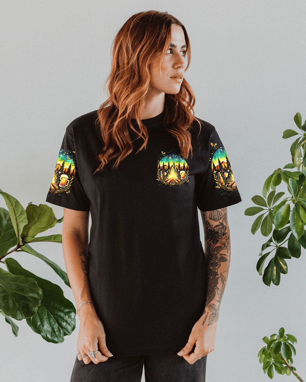 CAMPING TO BURN OFF THE CRAZY ALL OVER PRINT - TYQY2708241