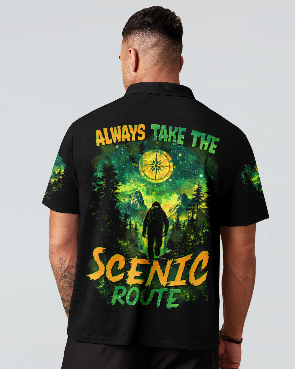 ALWAYS TAKE THE SCENIC ROUTE BIGFOOT ALL OVER PRINT - TYTD0302252