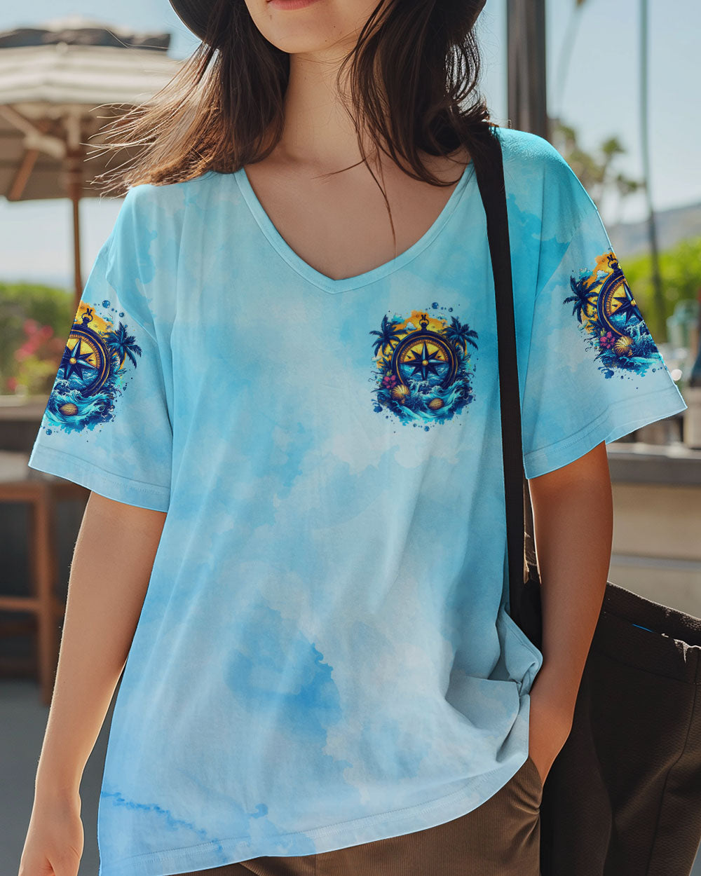 SMELL THE SEA FEEL THE BREEZE COMPASS ALL OVER PRINT - TYTD0904251