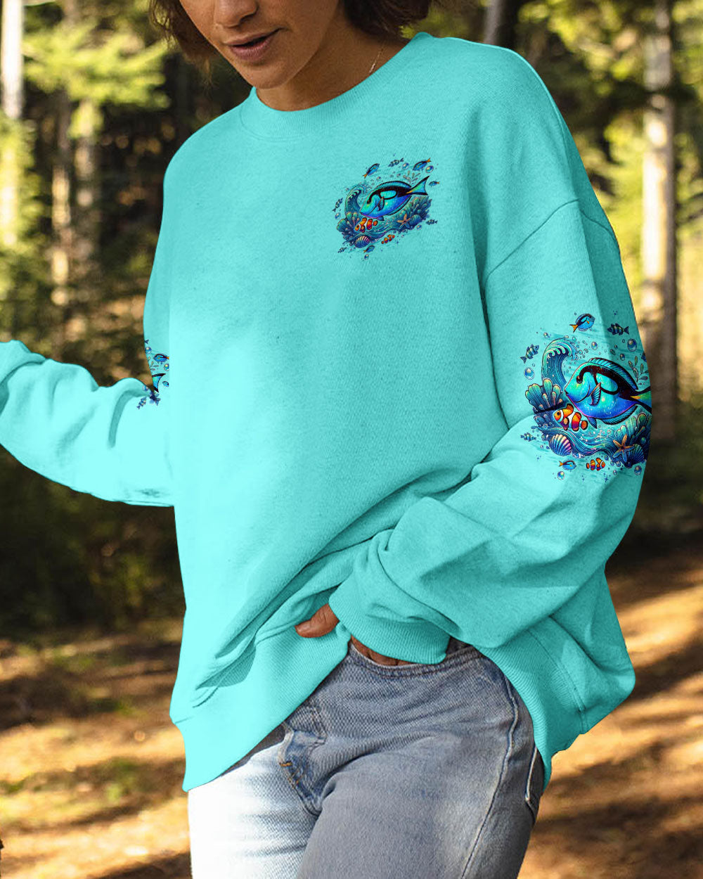 NOT ALL WHO WANDER ARE LOST FISH ALL OVER PRINT - TYTD0907241