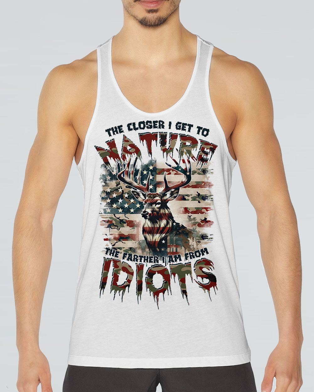 THE CLOSER I GET TO NATURE DEER CAMO ALL OVER PRINT - TYTD0911242